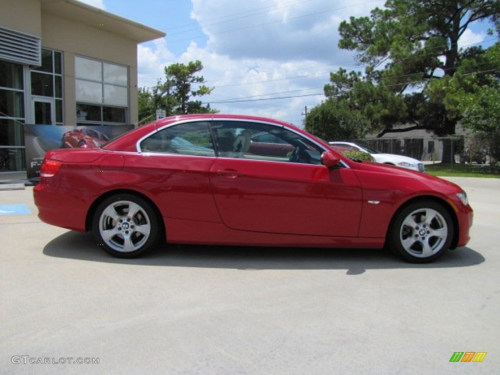 2009 3 Series 328i Convertible - Crimson Red / Cream Beige Dakota Leather photo #11