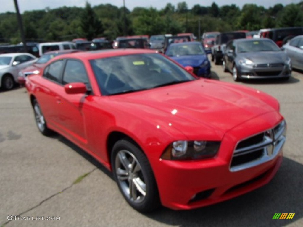 2014 Charger SXT Plus AWD - TorRed / Black photo #4