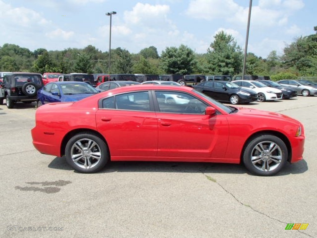 2014 Charger SXT Plus AWD - TorRed / Black photo #5