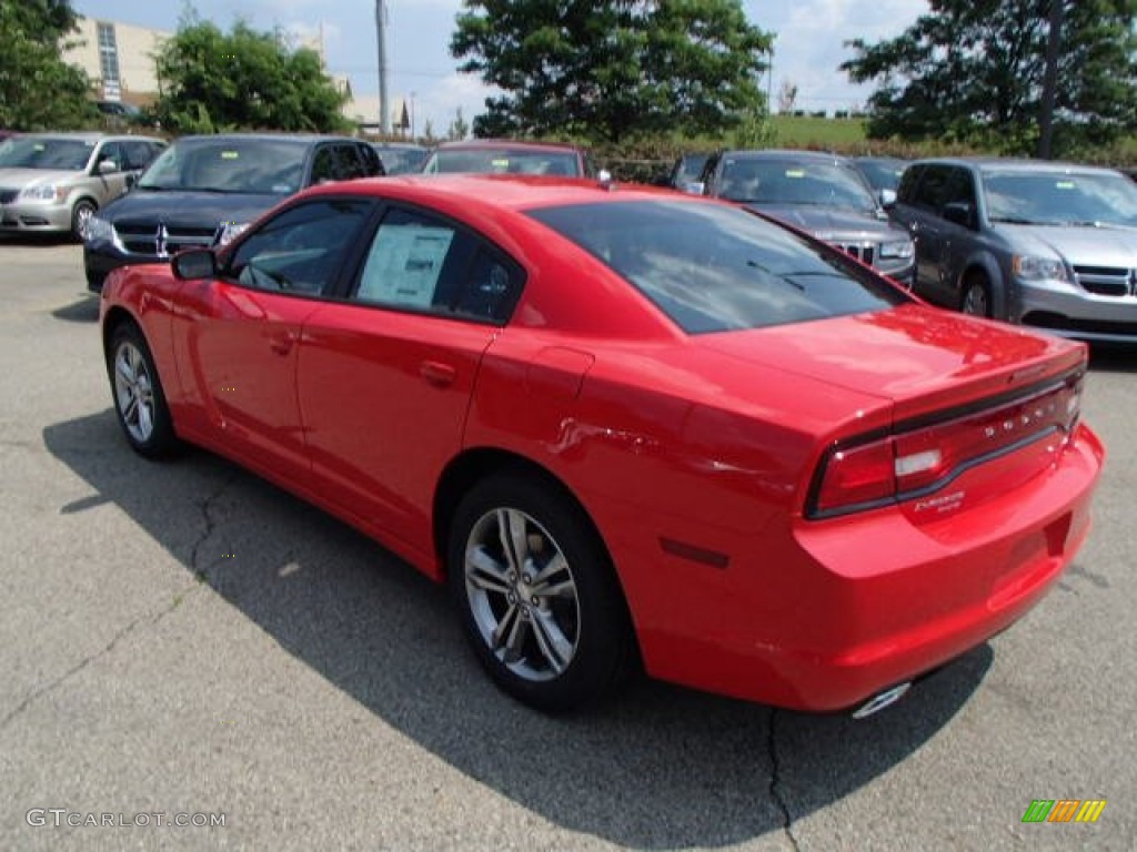 2014 Charger SXT Plus AWD - TorRed / Black photo #8