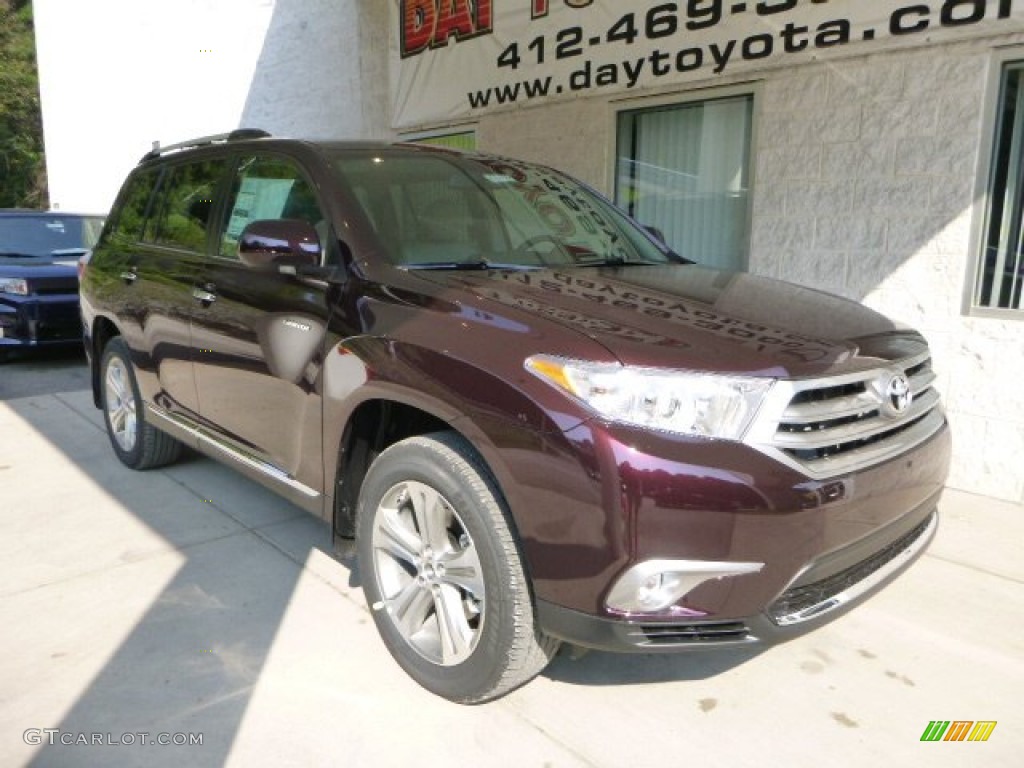 2013 Highlander Limited 4WD - Sizzling Crimson Mica / Ash photo #1