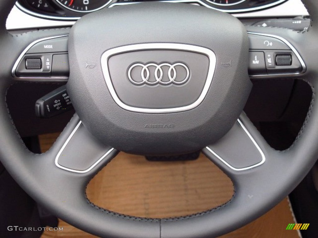 2014 Audi A4 2.0T Sedan Black Steering Wheel Photo #84770030