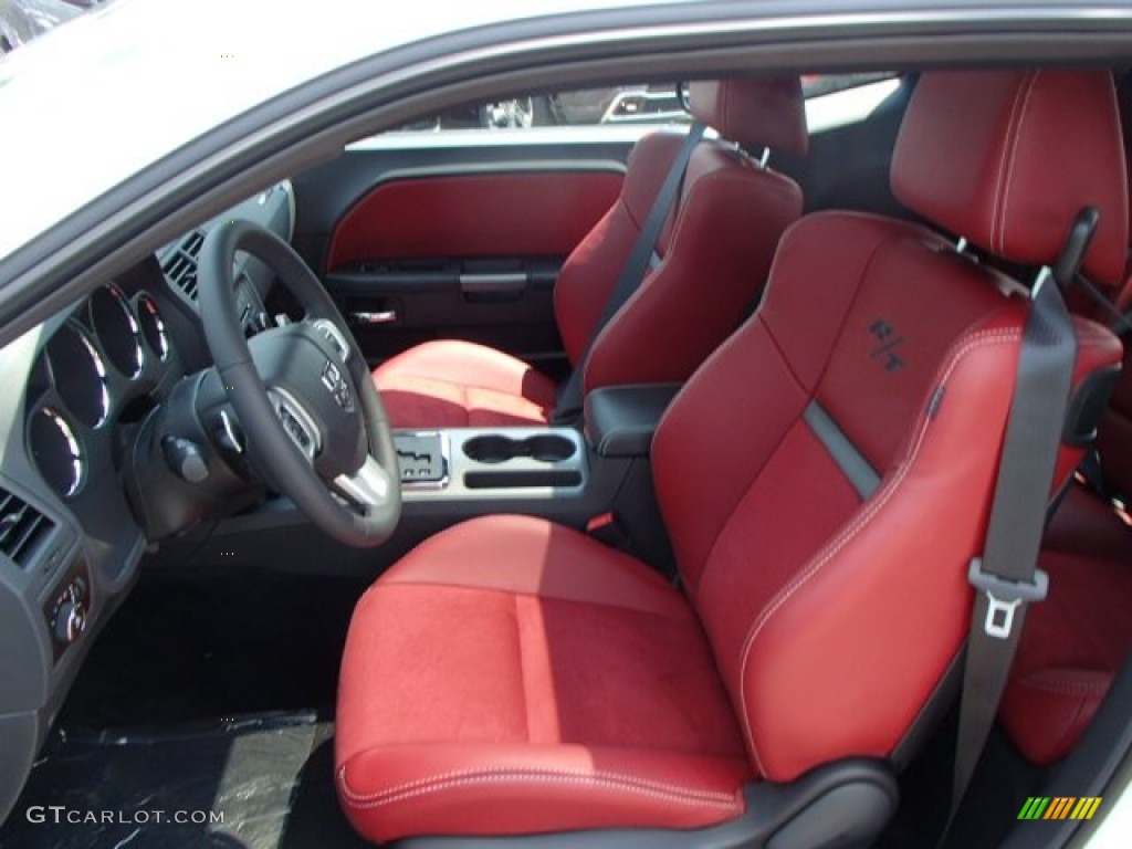 Dark Slate Gray Radar Red Interior 2014 Dodge Challenger R T