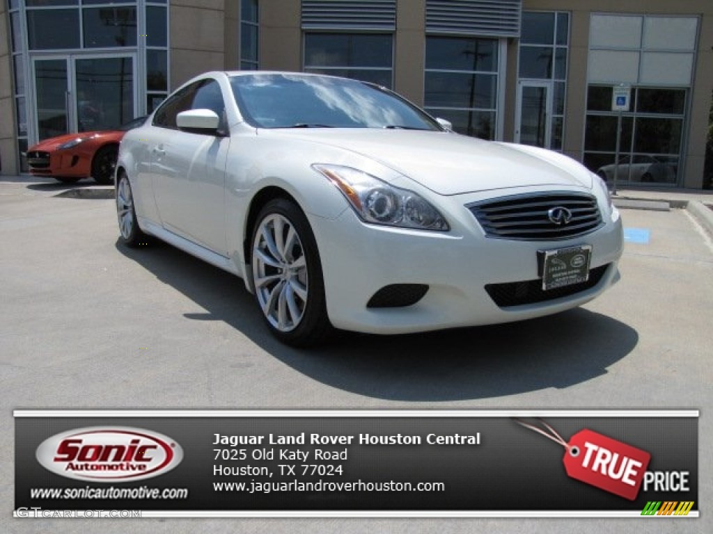 2008 G 37 S Sport Coupe - Ivory Pearl White / Wheat photo #1