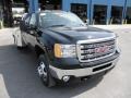 2014 Onyx Black GMC Sierra 3500HD SLE Crew Cab 4x4 Dually Chassis  photo #2