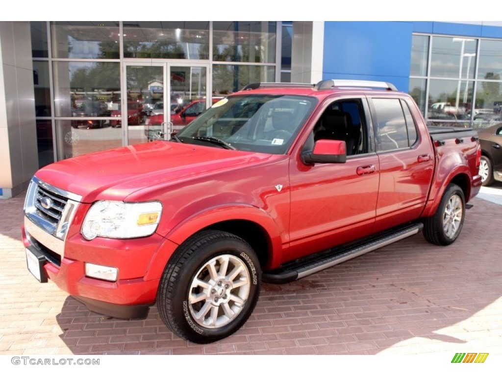 2008 Explorer Sport Trac Limited 4x4 - Colorado Red / Camel photo #3