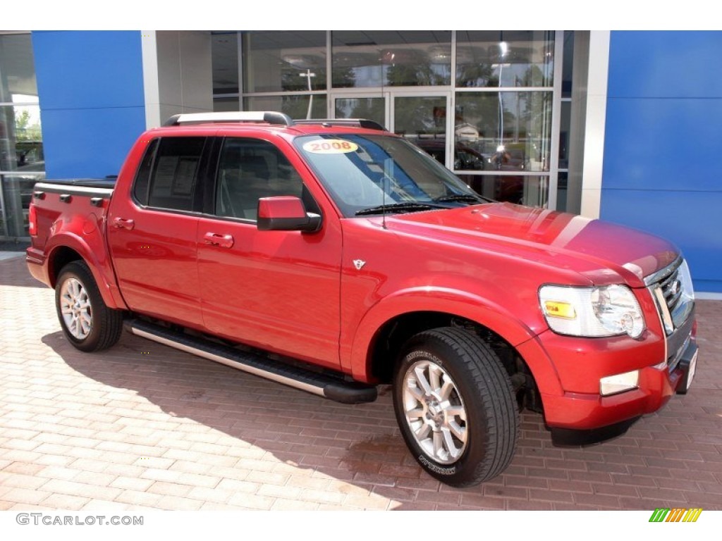2008 Explorer Sport Trac Limited 4x4 - Colorado Red / Camel photo #10