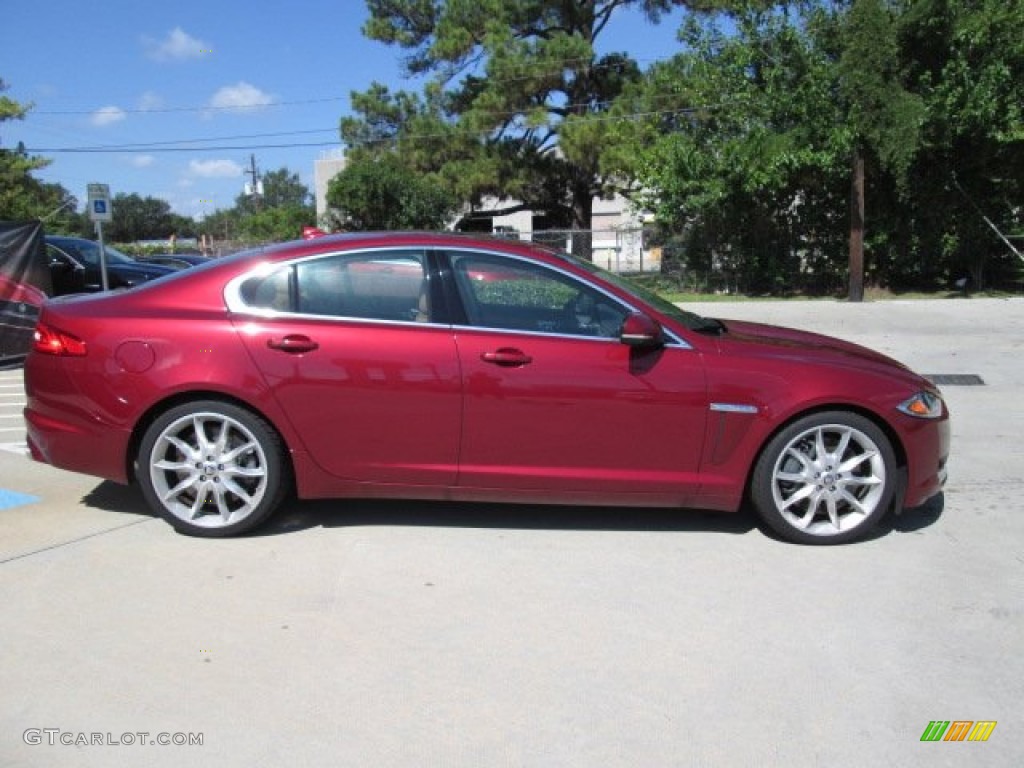 2013 XF Supercharged - Carnelian Red Metallic / London Tan/Warm Charcoal photo #11