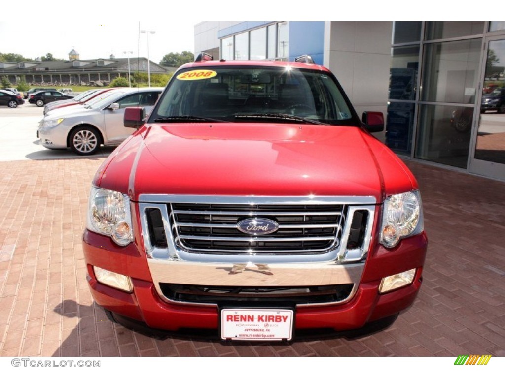 2008 Explorer Sport Trac Limited 4x4 - Colorado Red / Camel photo #15
