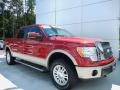 2010 Red Candy Metallic Ford F150 Lariat SuperCrew 4x4  photo #7