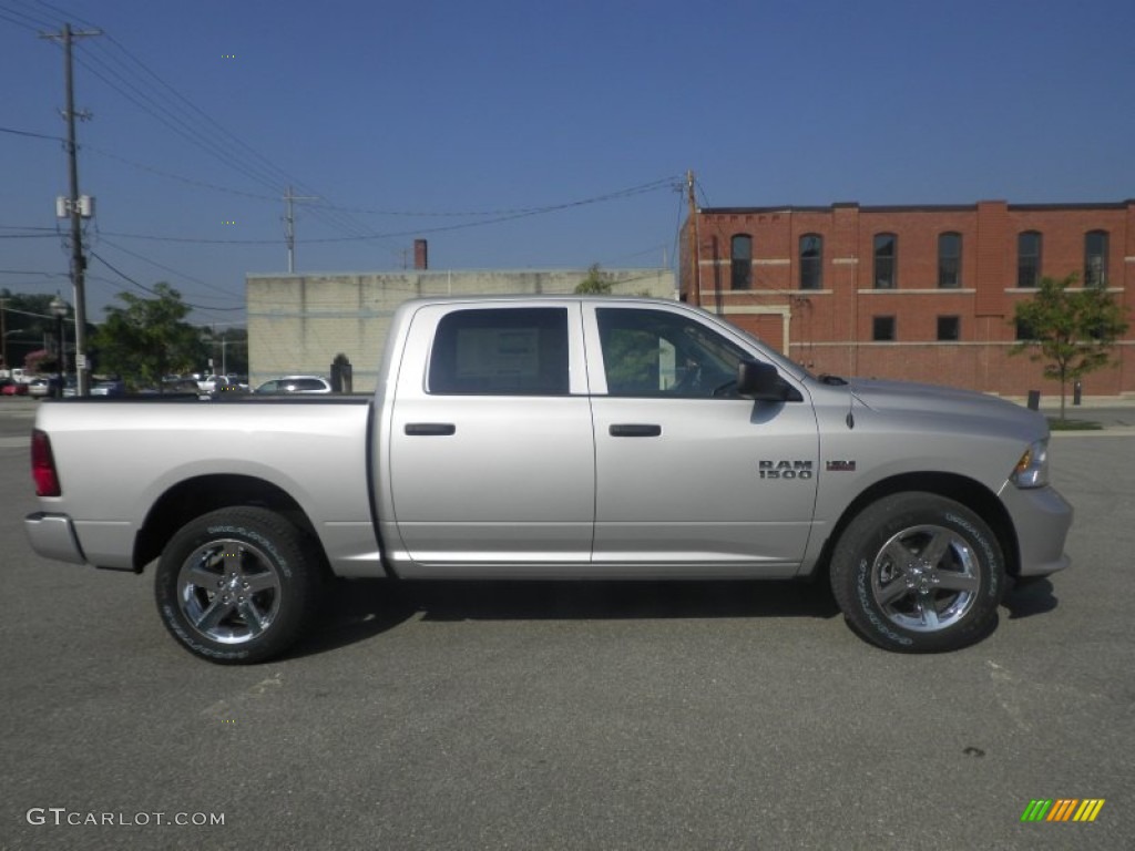 2014 1500 Express Crew Cab 4x4 - Bright Silver Metallic / Black/Diesel Gray photo #2