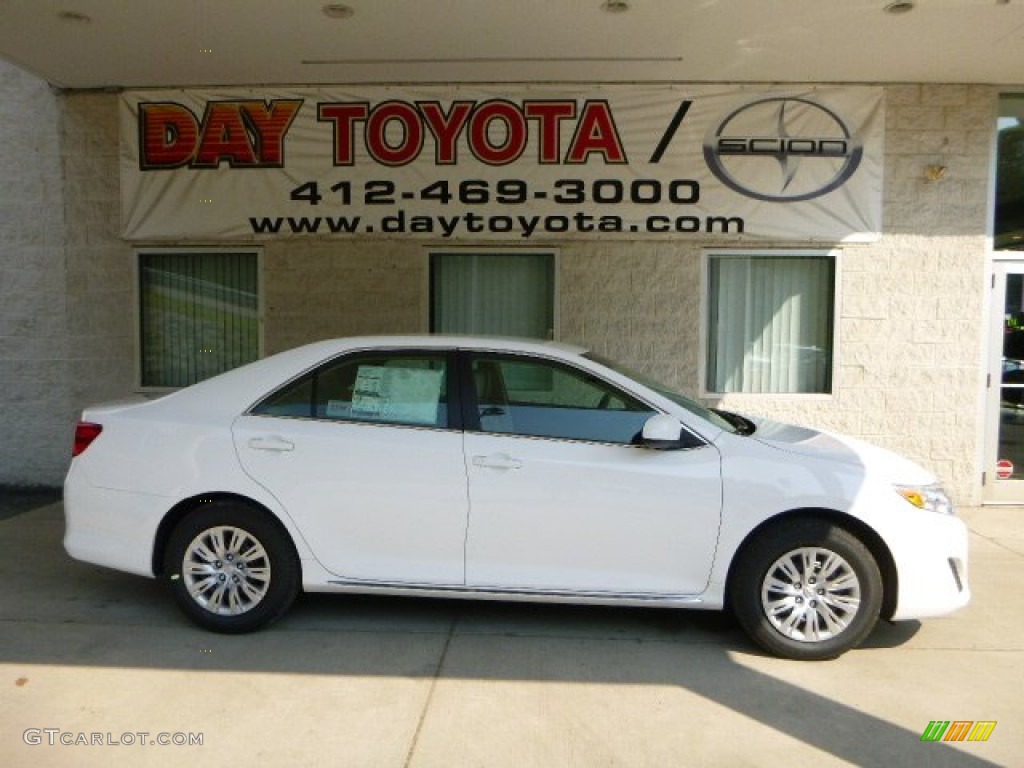 2013 Camry LE - Super White / Ivory photo #2