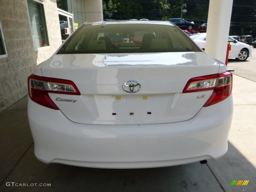 2013 Camry LE - Super White / Ivory photo #4