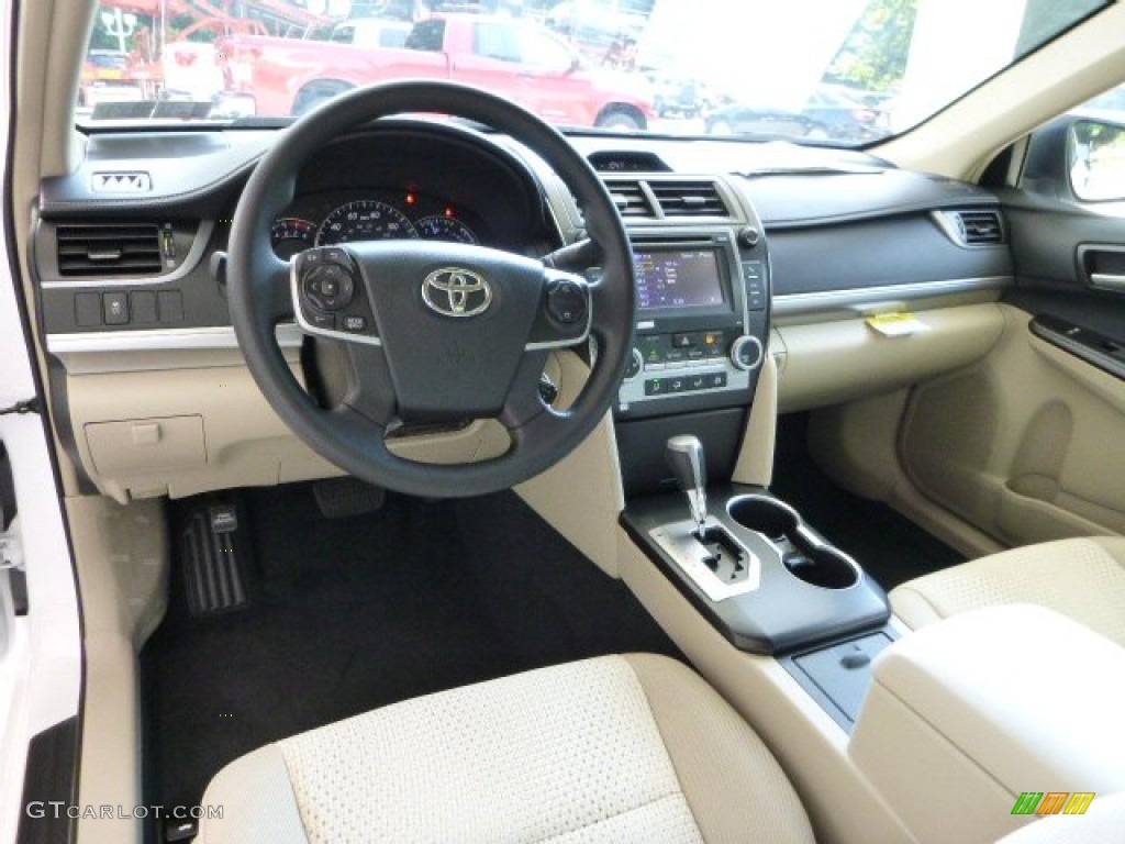 2013 Camry LE - Super White / Ivory photo #14