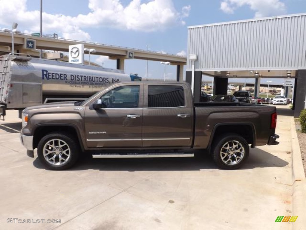 2014 Sierra 1500 SLT Crew Cab 4x4 - Bronze Alloy Metallic / Cocoa/Dune photo #6