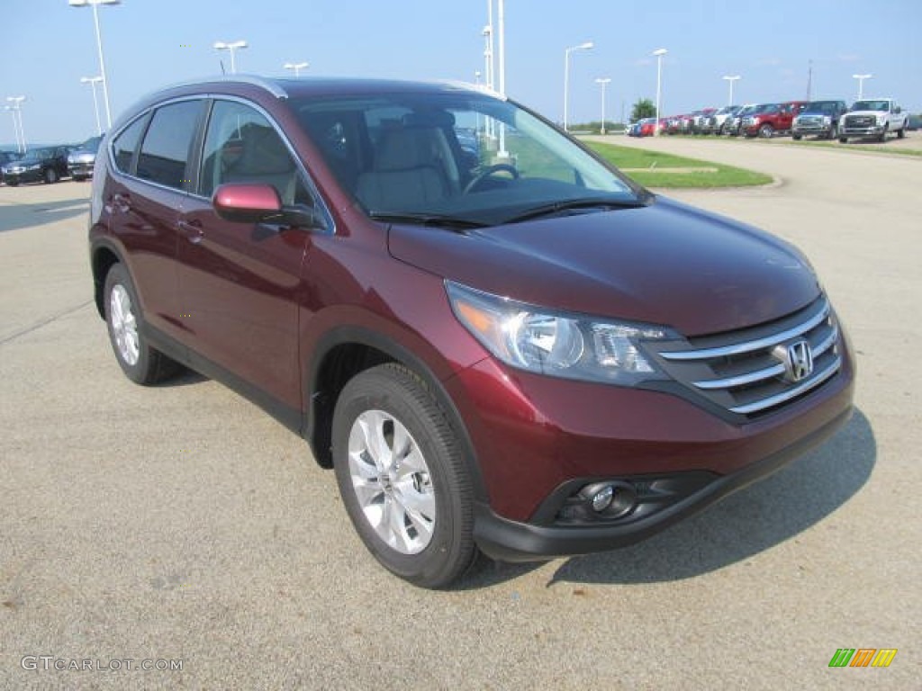 2014 CR-V EX-L AWD - Basque Red Pearl II / Gray photo #5