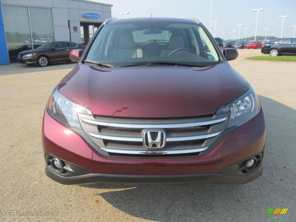 2014 CR-V EX-L AWD - Basque Red Pearl II / Gray photo #19