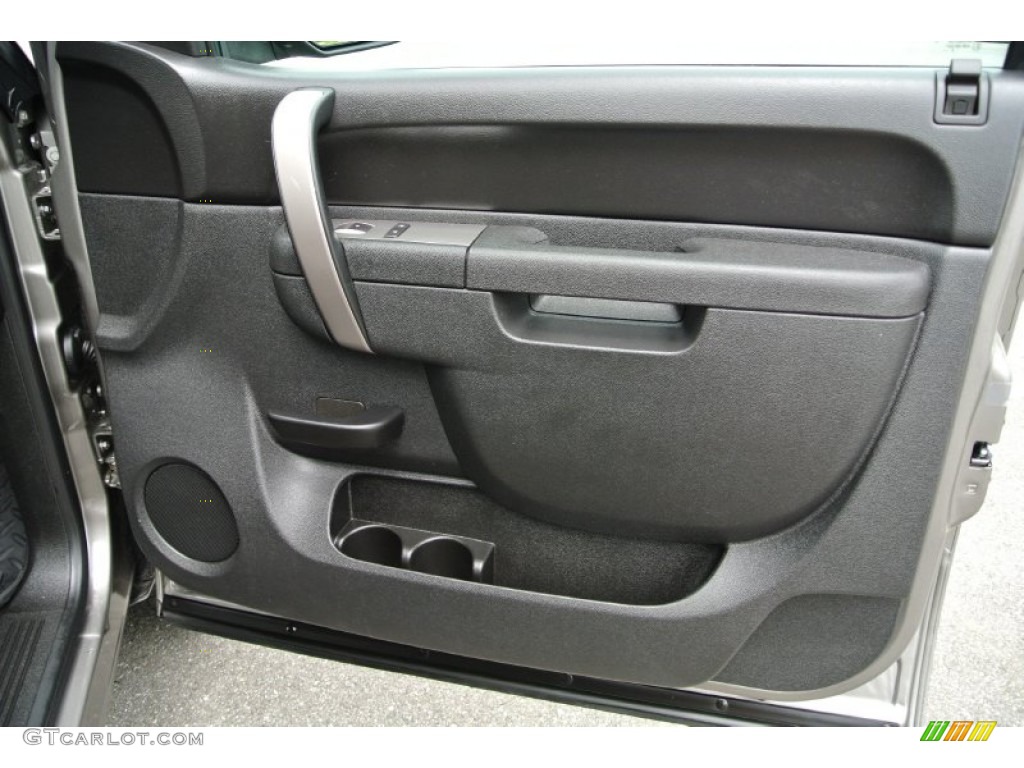 2013 Chevrolet Silverado 1500 LT Extended Cab Ebony Door Panel Photo #84782252