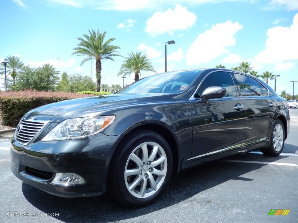 2008 LS 460 L - Smokey Granite Gray Mica / Black photo #3