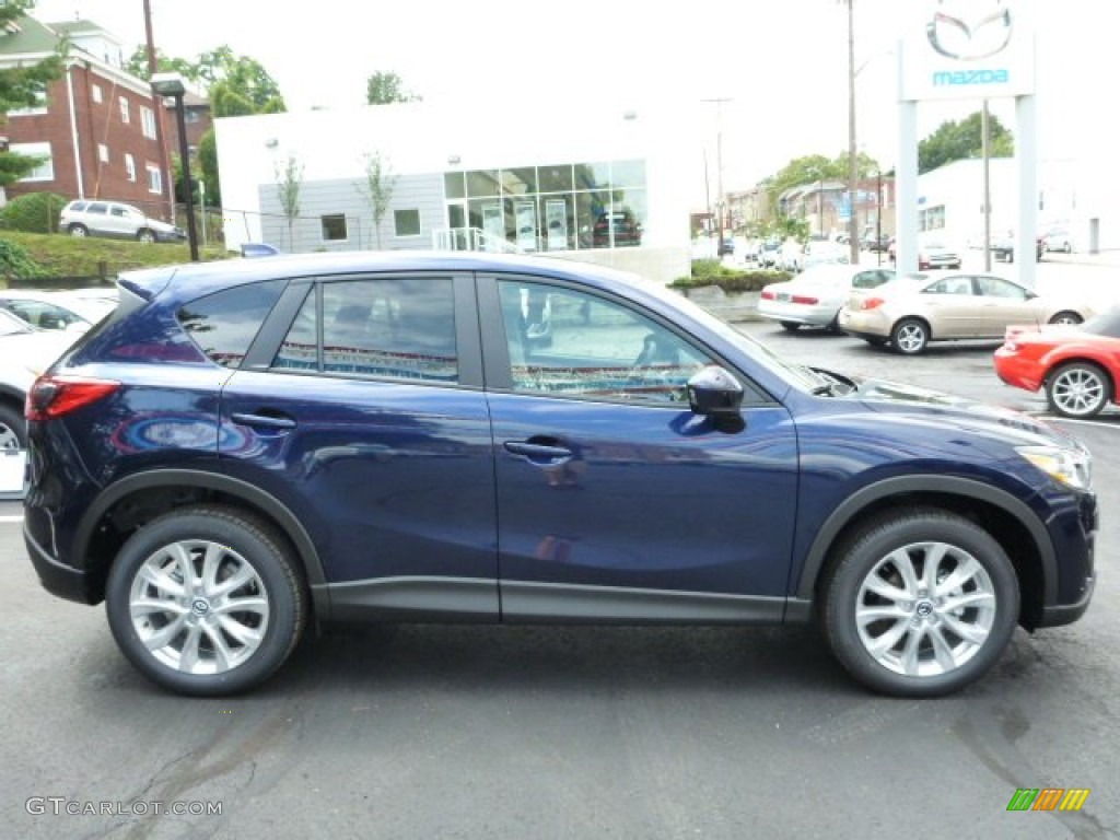 2014 CX-5 Grand Touring AWD - Stormy Blue Mica / Sand photo #6