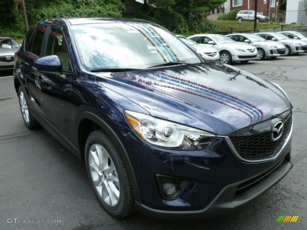 2014 CX-5 Grand Touring AWD - Stormy Blue Mica / Sand photo #7