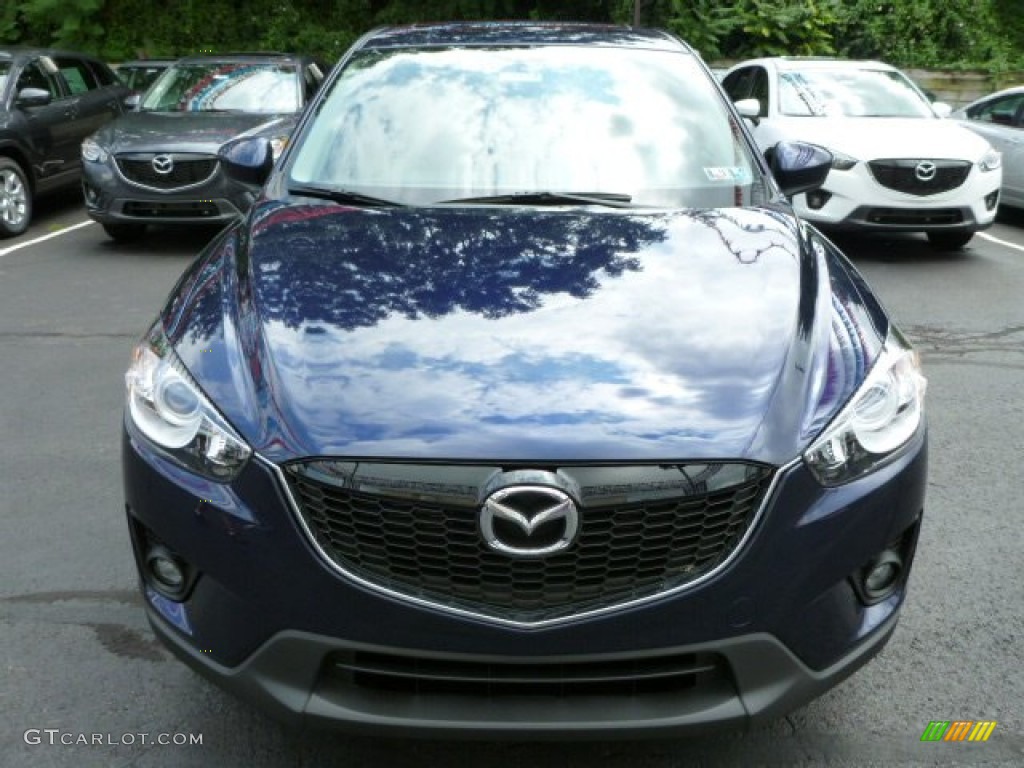 2014 CX-5 Grand Touring AWD - Stormy Blue Mica / Sand photo #8