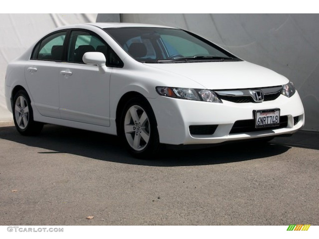 2010 Civic LX-S Sedan - Taffeta White / Black photo #1