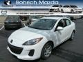 2013 Crystal White Pearl Mica Mazda MAZDA3 i Sport 4 Door  photo #1