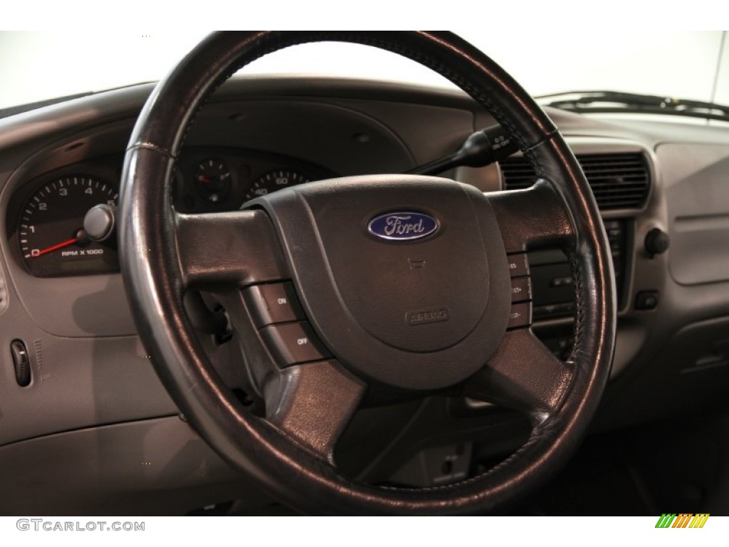 2006 Ford Ranger XLT SuperCab 4x4 Medium Dark Flint Steering Wheel Photo #84791588