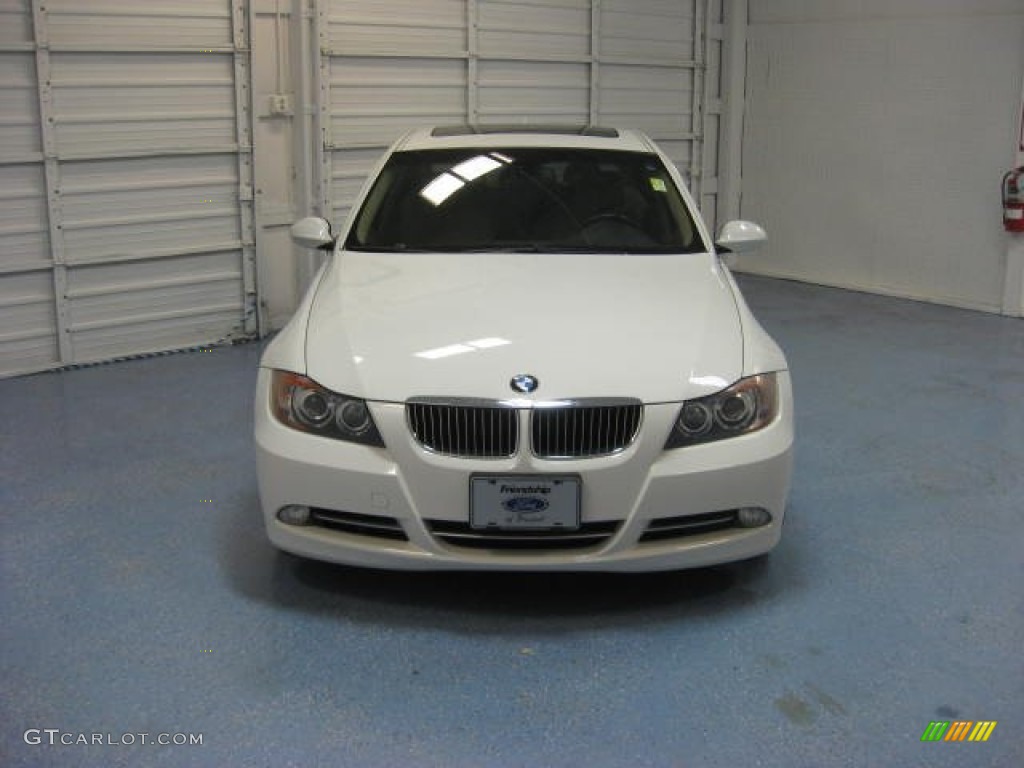 2008 3 Series 335i Sedan - Alpine White / Beige photo #4