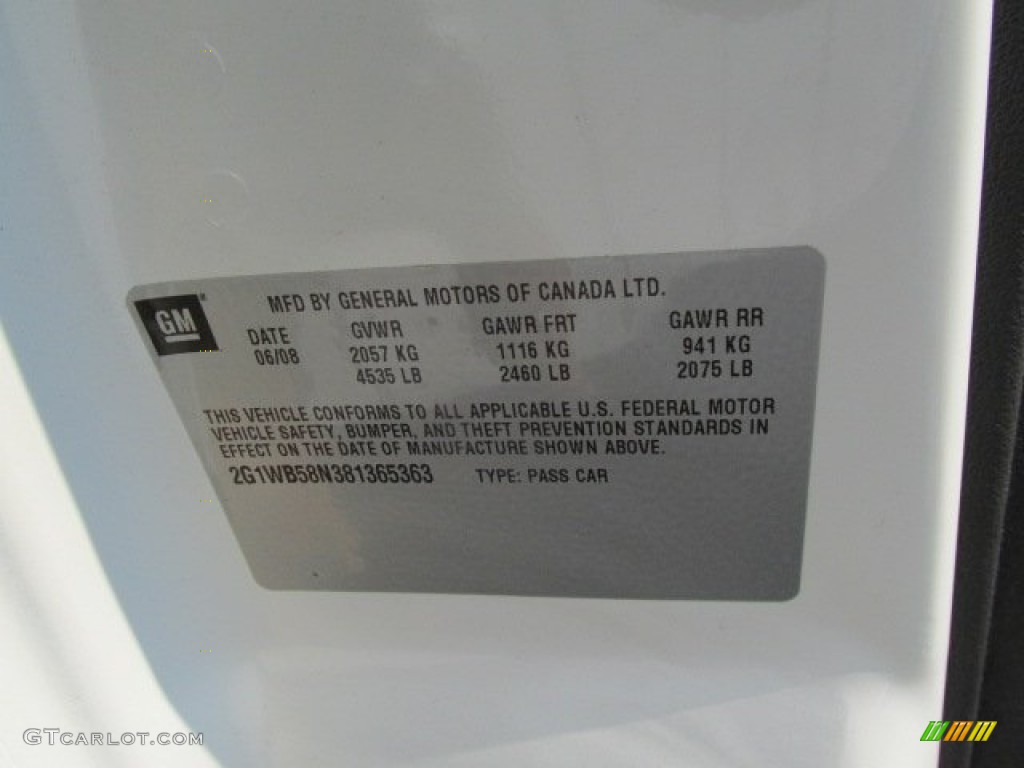 2008 Impala LS - White / Gray photo #24