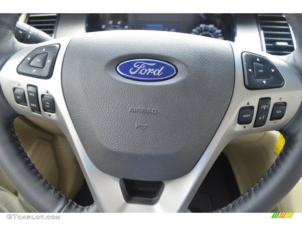 2014 Ford Taurus SEL Dune Steering Wheel Photo #84795699