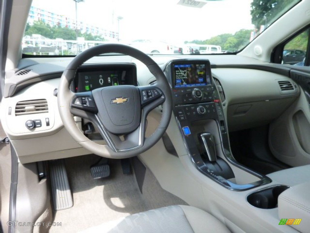 2014 Chevrolet Volt Standard Volt Model Pebble Beige/Dark Accents Dashboard Photo #84796324