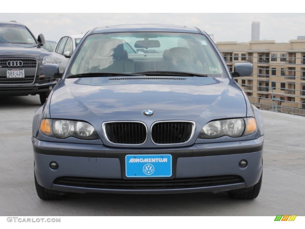 2002 3 Series 325i Sedan - Steel Blue Metallic / Natural Brown photo #2