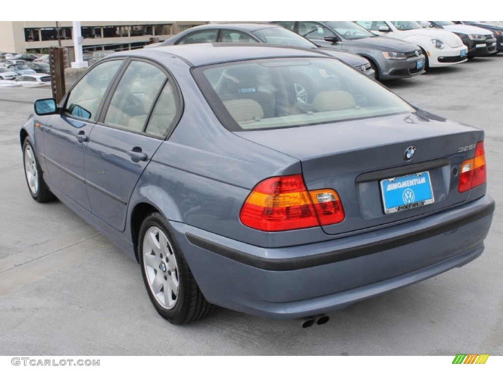 2002 3 Series 325i Sedan - Steel Blue Metallic / Natural Brown photo #7