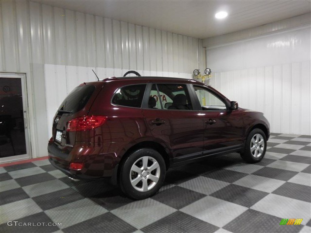 2008 Santa Fe SE - Dark Cherry Red / Beige photo #7