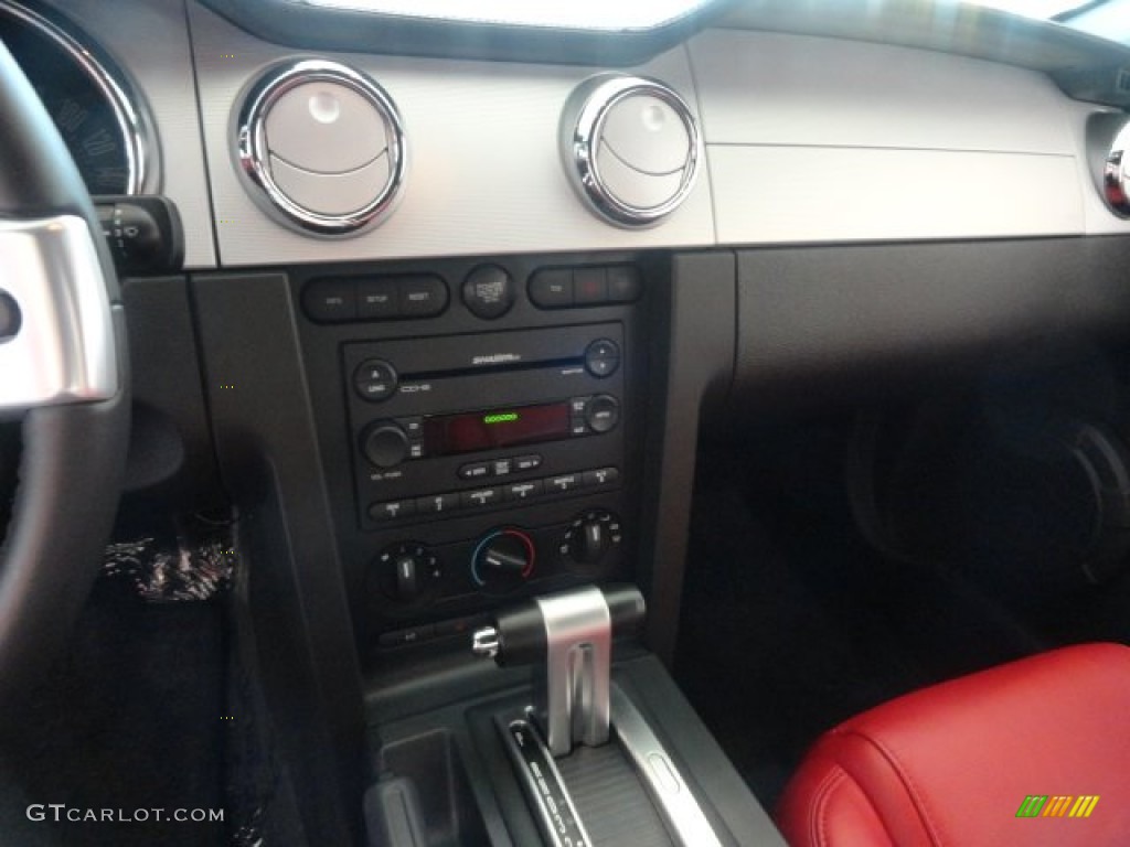 2007 Mustang GT Premium Coupe - Tungsten Grey Metallic / Black/Red photo #6