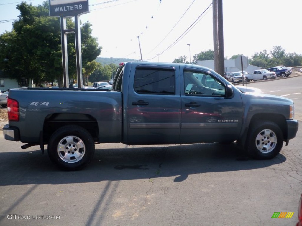 2011 Silverado 1500 LT Crew Cab 4x4 - Blue Granite Metallic / Ebony photo #4