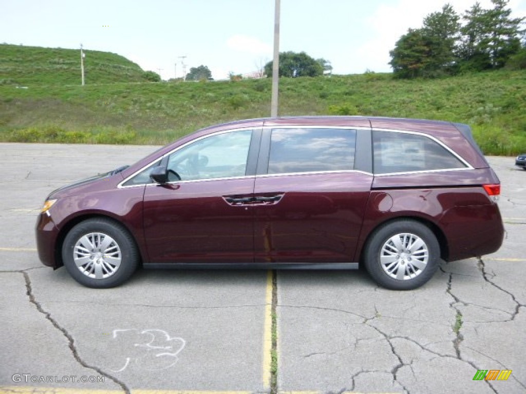 Dark Cherry Pearl 2014 Honda Odyssey LX Exterior Photo #84802541