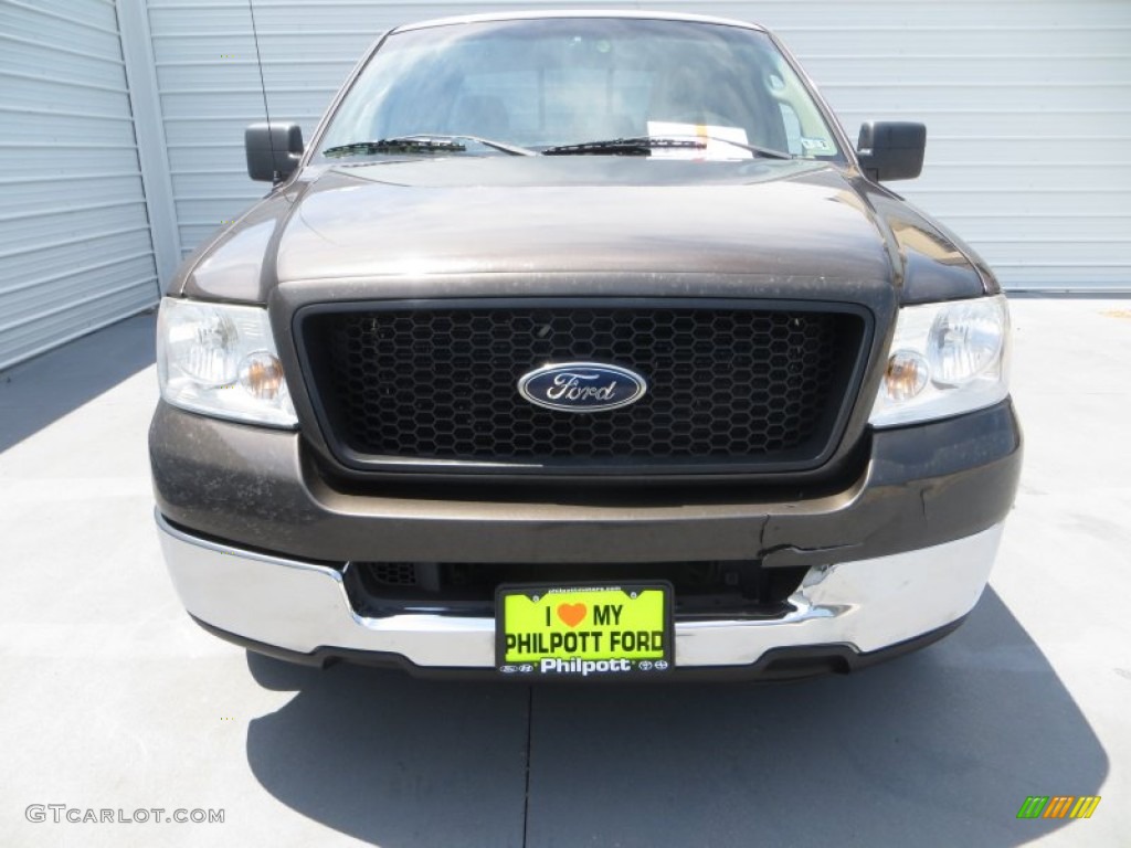 2005 F150 XLT SuperCrew - Dark Stone Metallic / Tan photo #8