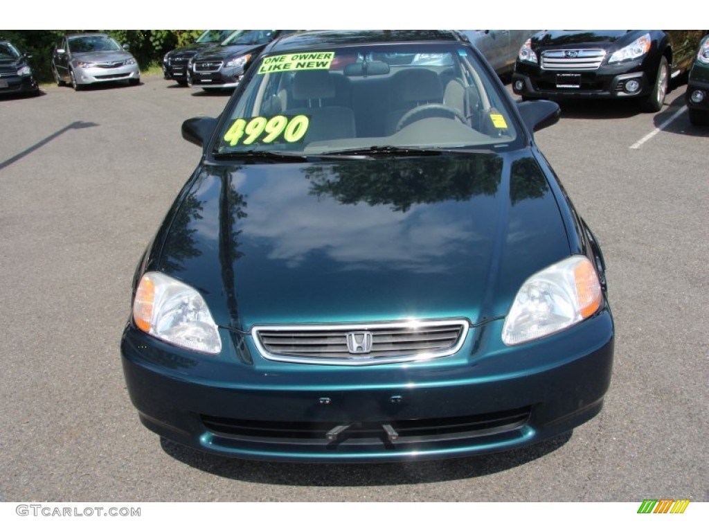 1997 Civic LX Sedan - Cypress Green Metallic / Beige photo #2