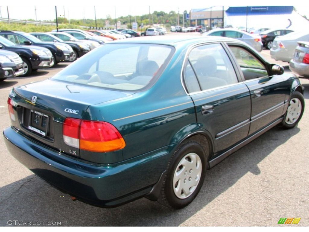 1997 Cypress Green Metallic Honda Civic LX Sedan 84766531 Photo 6