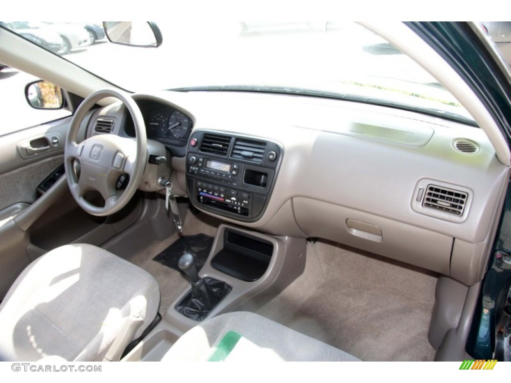 1997 Civic LX Sedan - Cypress Green Metallic / Beige photo #9