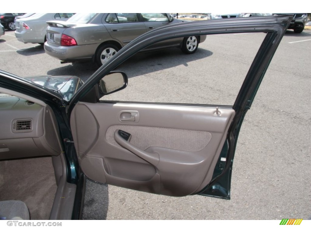 1997 Civic LX Sedan - Cypress Green Metallic / Beige photo #17