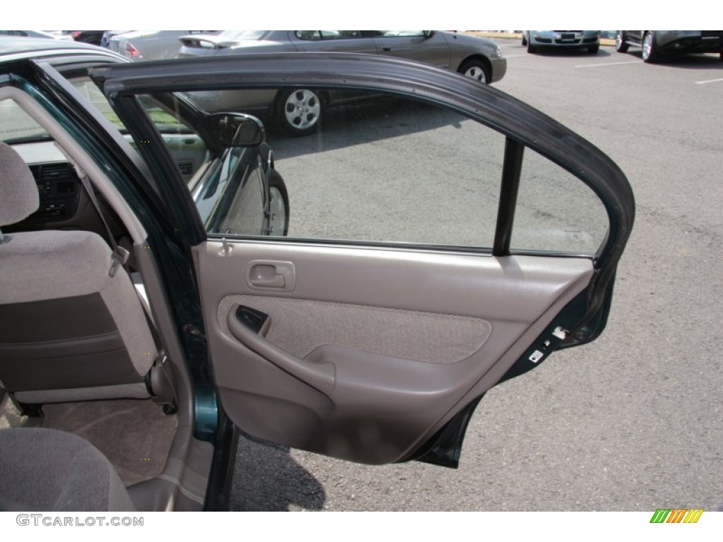 1997 Civic LX Sedan - Cypress Green Metallic / Beige photo #18