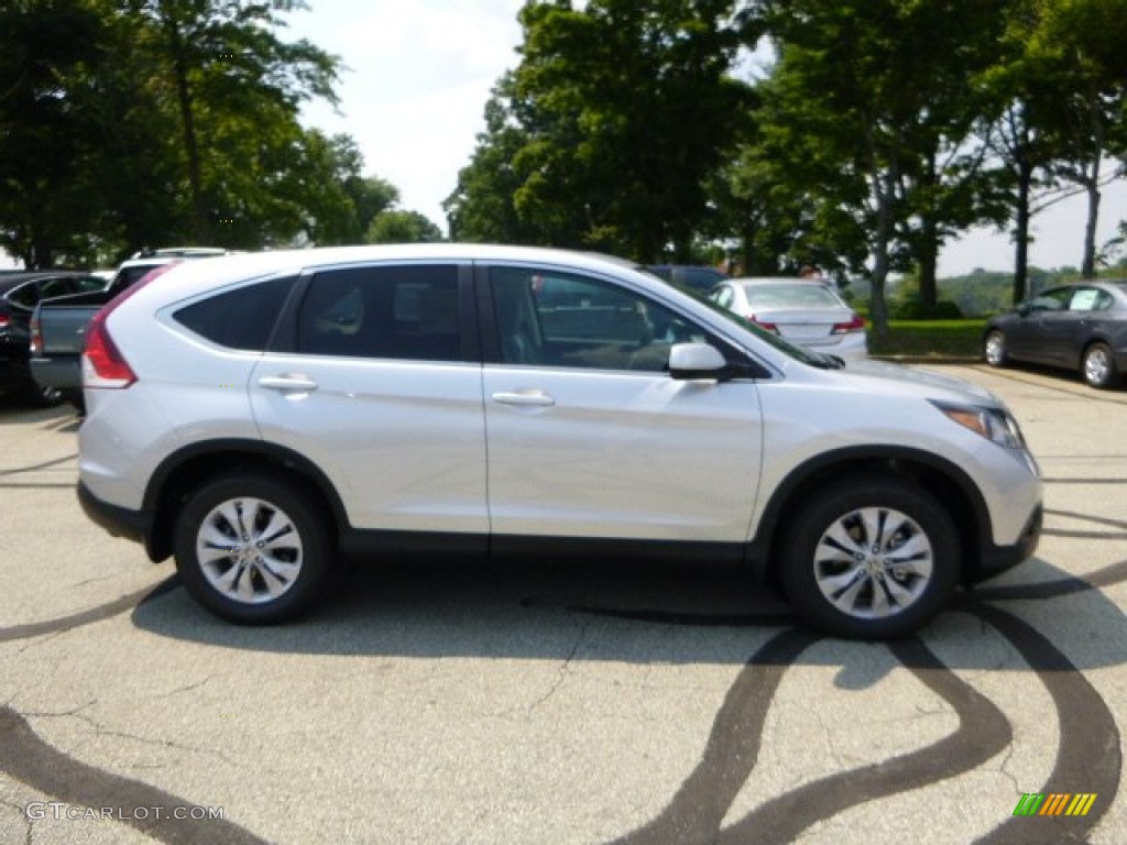 2013 CR-V EX AWD - Alabaster Silver Metallic / Gray photo #2