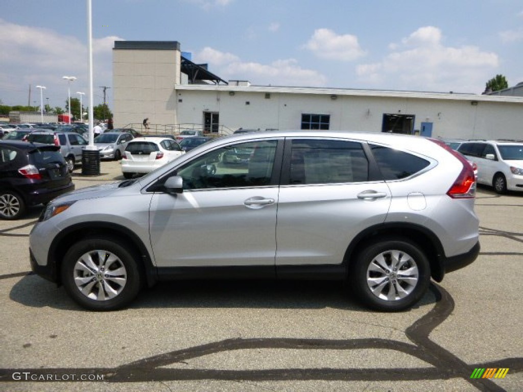 2013 CR-V EX AWD - Alabaster Silver Metallic / Gray photo #6