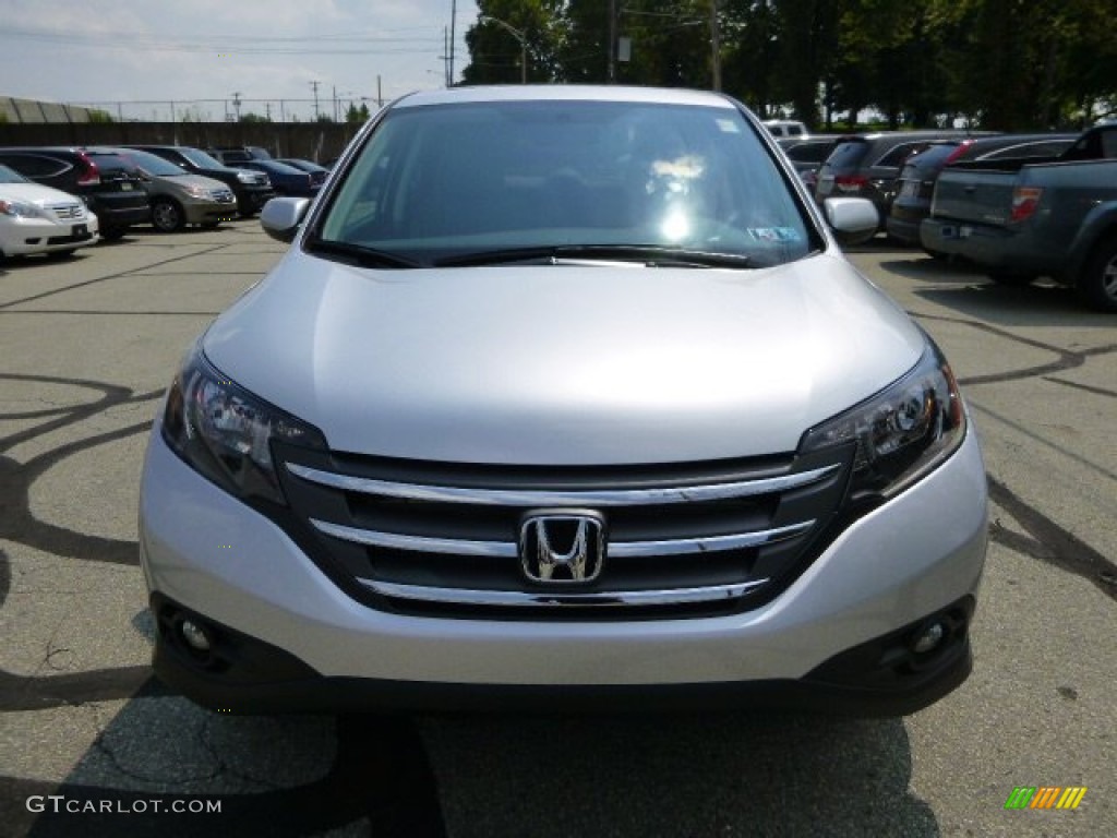 2013 CR-V EX AWD - Alabaster Silver Metallic / Gray photo #8