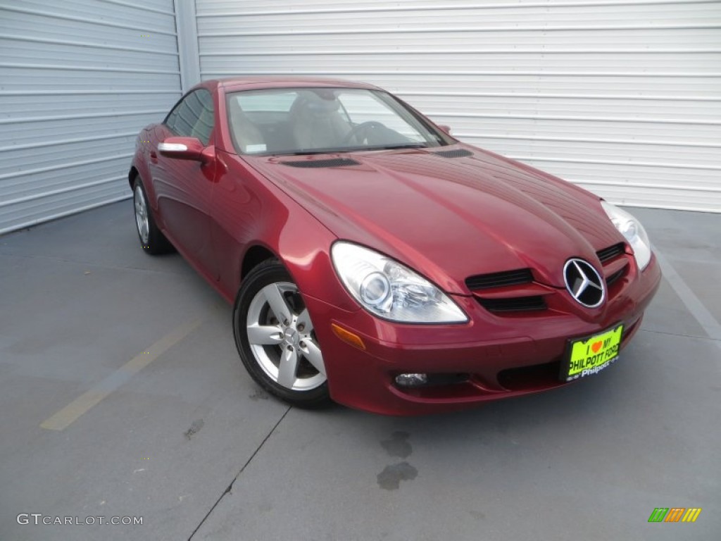 2006 SLK 280 Roadster - Firemist Red Metallic / Beige photo #1