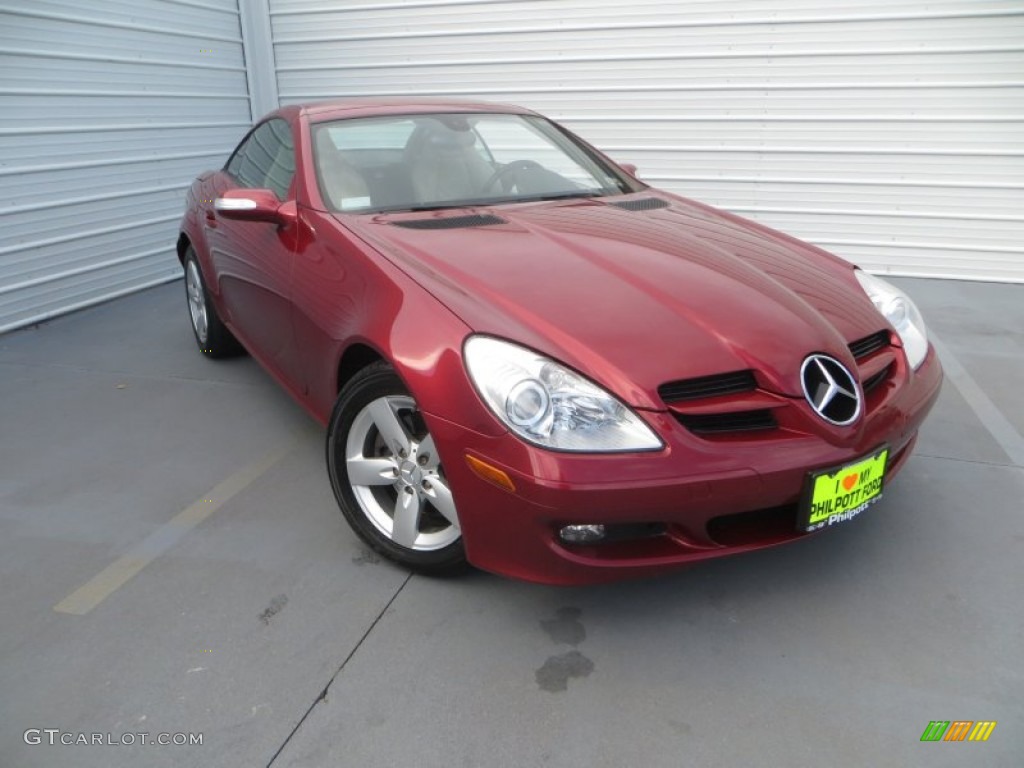 2006 SLK 280 Roadster - Firemist Red Metallic / Beige photo #2